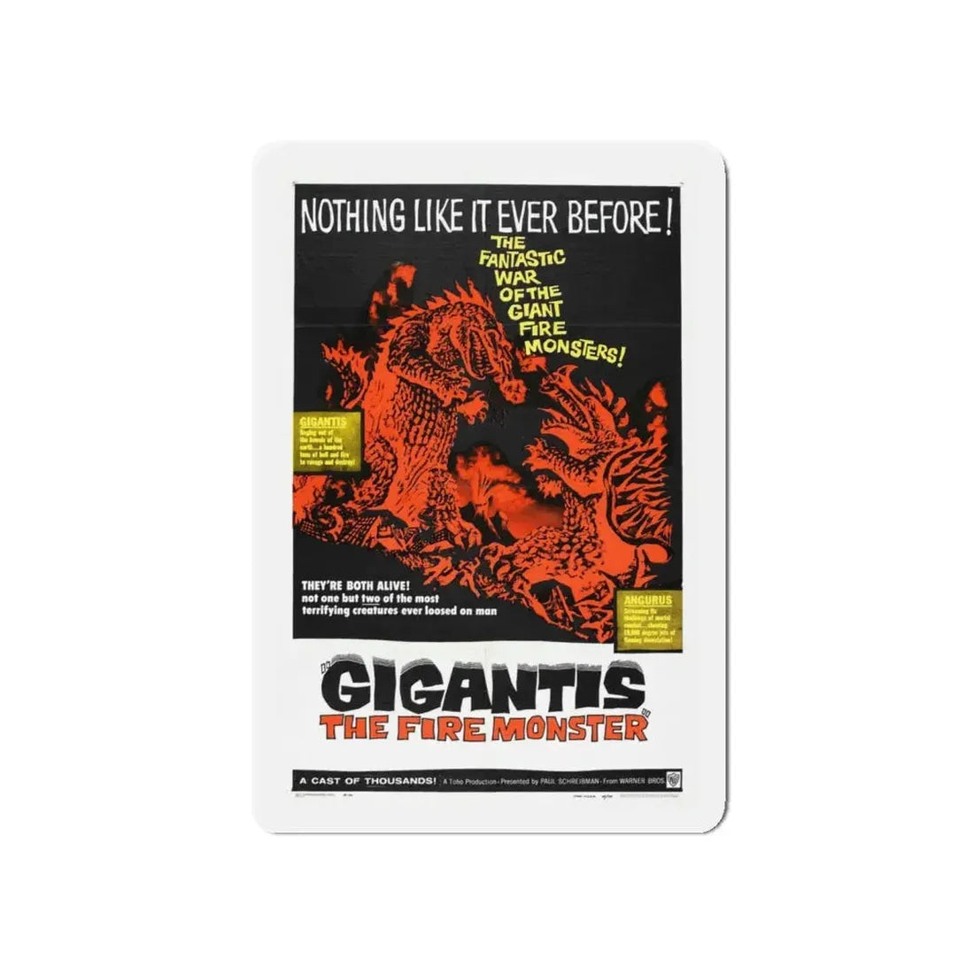 GIGANTIS THE FIRE MONSTER 1959 Movie Poster - Refrigerator Magnet 5 Inch - The Sticker Space