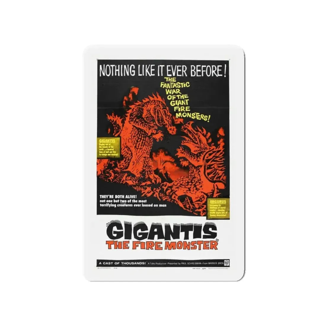 GIGANTIS THE FIRE MONSTER 1959 Movie Poster - Refrigerator Magnet - The Sticker Space