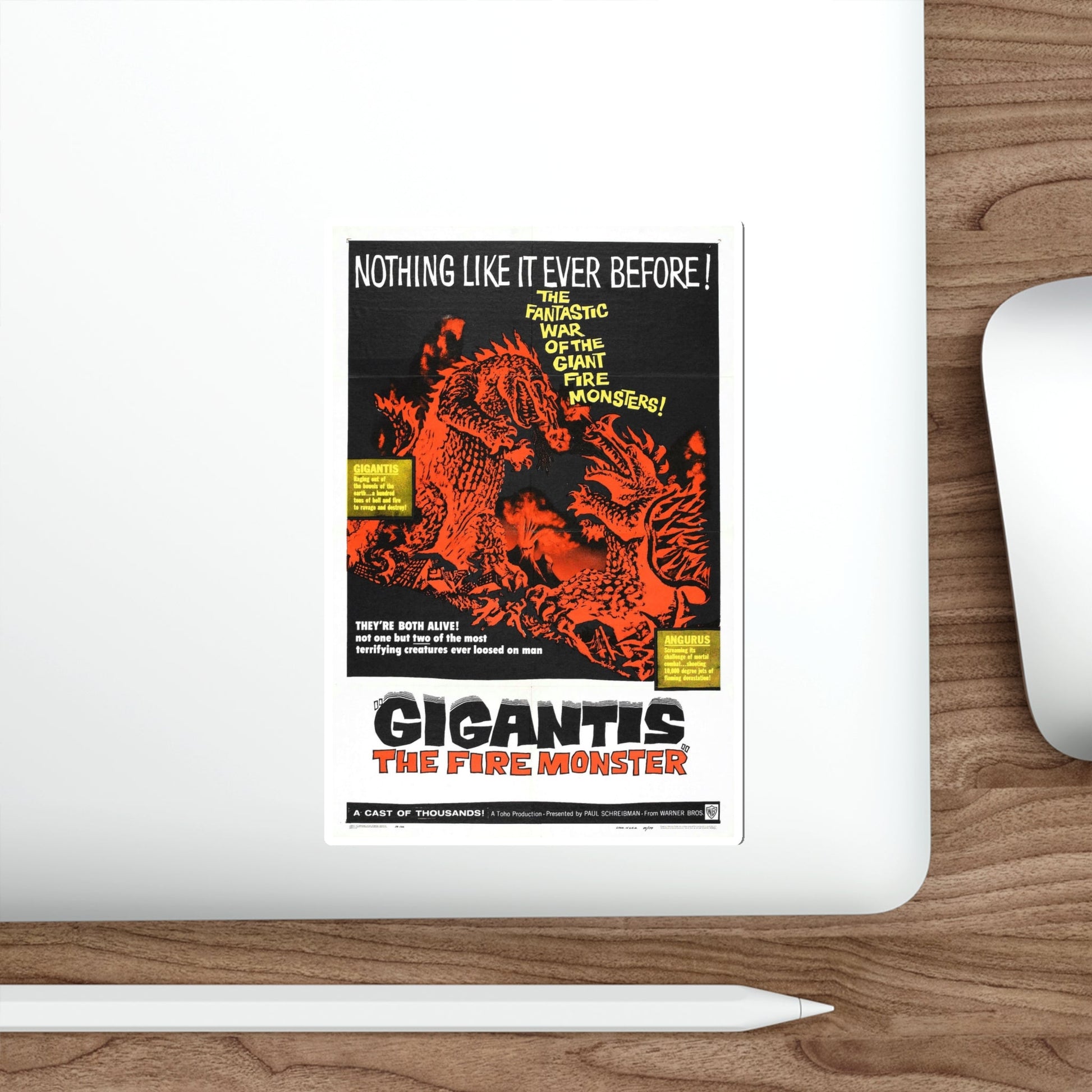 GIGANTIS THE FIRE MONSTER 1959 Movie Poster STICKER Vinyl Die-Cut Decal-The Sticker Space