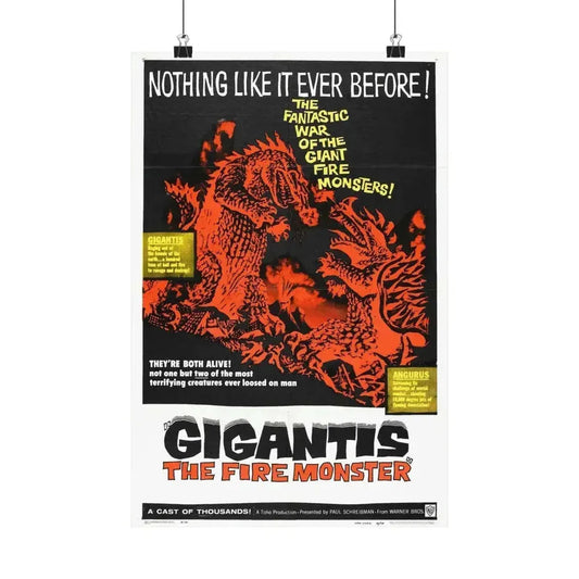 GIGANTIS THE FIRE MONSTER 1959 - Paper Movie Poster 12″ x 18″ Matte - The Sticker Space