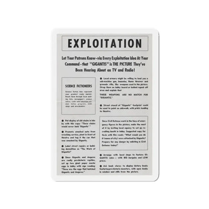 GIGANTIS THE FIRE MONSTER (PROMOTIONAL) 1959 Movie Poster - Refrigerator Magnet 2 Inch - The Sticker Space