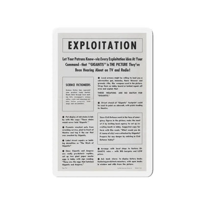 GIGANTIS THE FIRE MONSTER (PROMOTIONAL) 1959 Movie Poster - Refrigerator Magnet 3 Inch - The Sticker Space