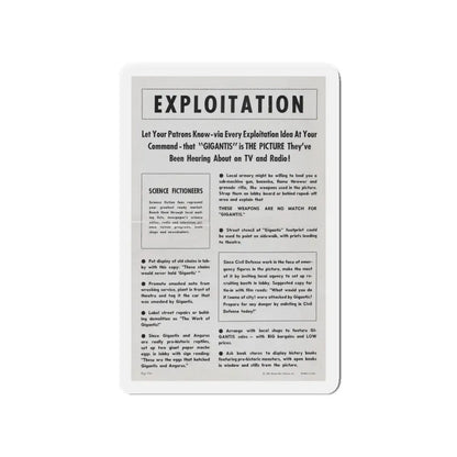 GIGANTIS THE FIRE MONSTER (PROMOTIONAL) 1959 Movie Poster - Refrigerator Magnet 4 Inch - The Sticker Space