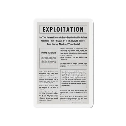 GIGANTIS THE FIRE MONSTER (PROMOTIONAL) 1959 Movie Poster - Refrigerator Magnet 5 Inch - The Sticker Space