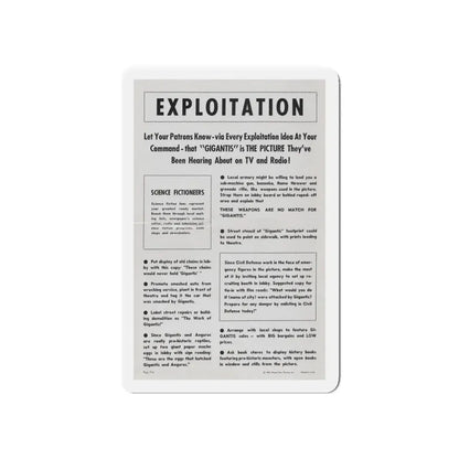 GIGANTIS THE FIRE MONSTER (PROMOTIONAL) 1959 Movie Poster - Refrigerator Magnet 5 Inch - The Sticker Space