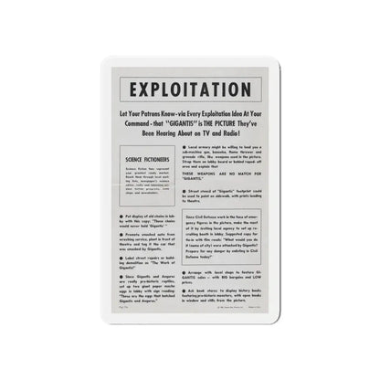 GIGANTIS THE FIRE MONSTER (PROMOTIONAL) 1959 Movie Poster - Refrigerator Magnet 6 Inch - The Sticker Space