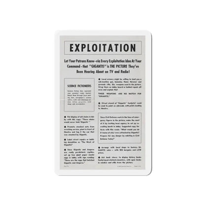 GIGANTIS THE FIRE MONSTER (PROMOTIONAL) 1959 Movie Poster - Refrigerator Magnet - The Sticker Space