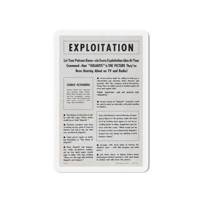 GIGANTIS THE FIRE MONSTER (PROMOTIONAL) 1959 Movie Poster - Refrigerator Magnet - The Sticker Space