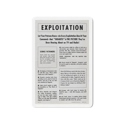 GIGANTIS THE FIRE MONSTER (PROMOTIONAL) 1959 Movie Poster - Refrigerator Magnet - The Sticker Space