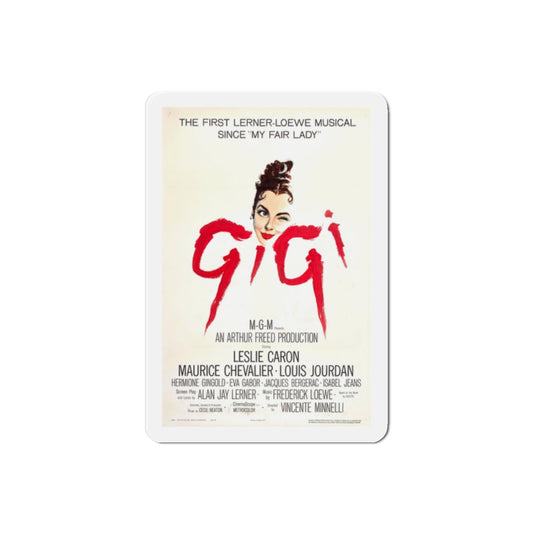 Gigi 1958 Movie Poster Die-Cut Magnet-2" x 2"-The Sticker Space