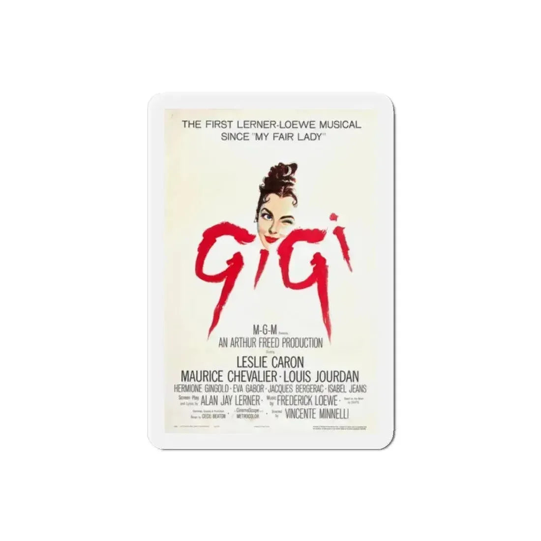 Gigi 1958 Movie Poster Refrigerator Magnet 2 Inch - The Sticker Space