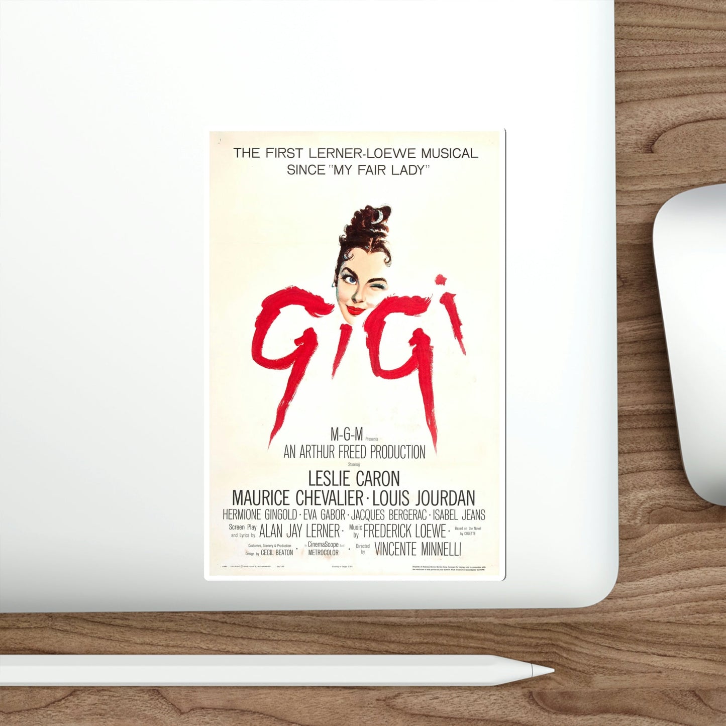 Gigi 1958 Movie Poster STICKER Vinyl Die-Cut Decal-The Sticker Space