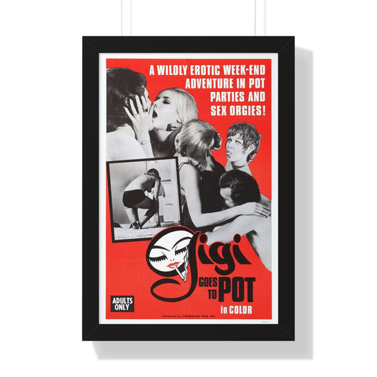 GIGI GOES TO POT 1971 - Framed Movie Poster-16″ x 24″-The Sticker Space