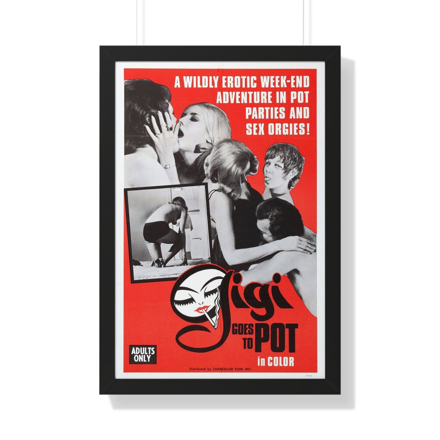 GIGI GOES TO POT 1971 - Framed Movie Poster-20" x 30"-The Sticker Space