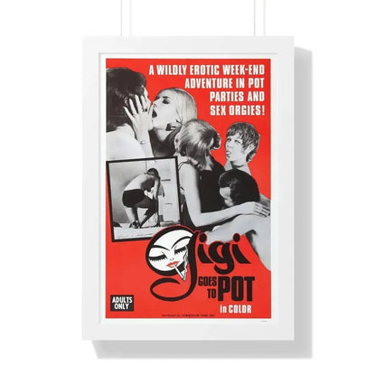 GIGI GOES TO POT 1971 - Framed Movie Poster - The Sticker Space