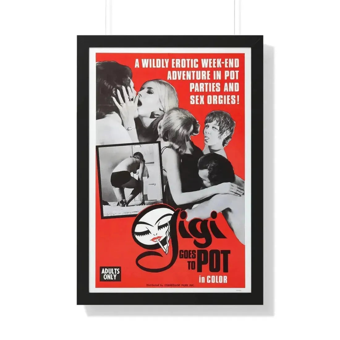 GIGI GOES TO POT 1971 - Framed Movie Poster - The Sticker Space