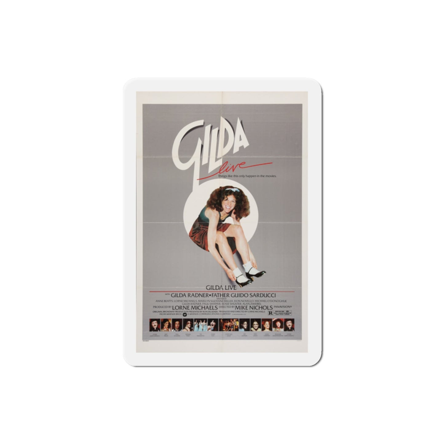 Gilda Live 1980 Movie Poster Die-Cut Magnet-2" x 2"-The Sticker Space