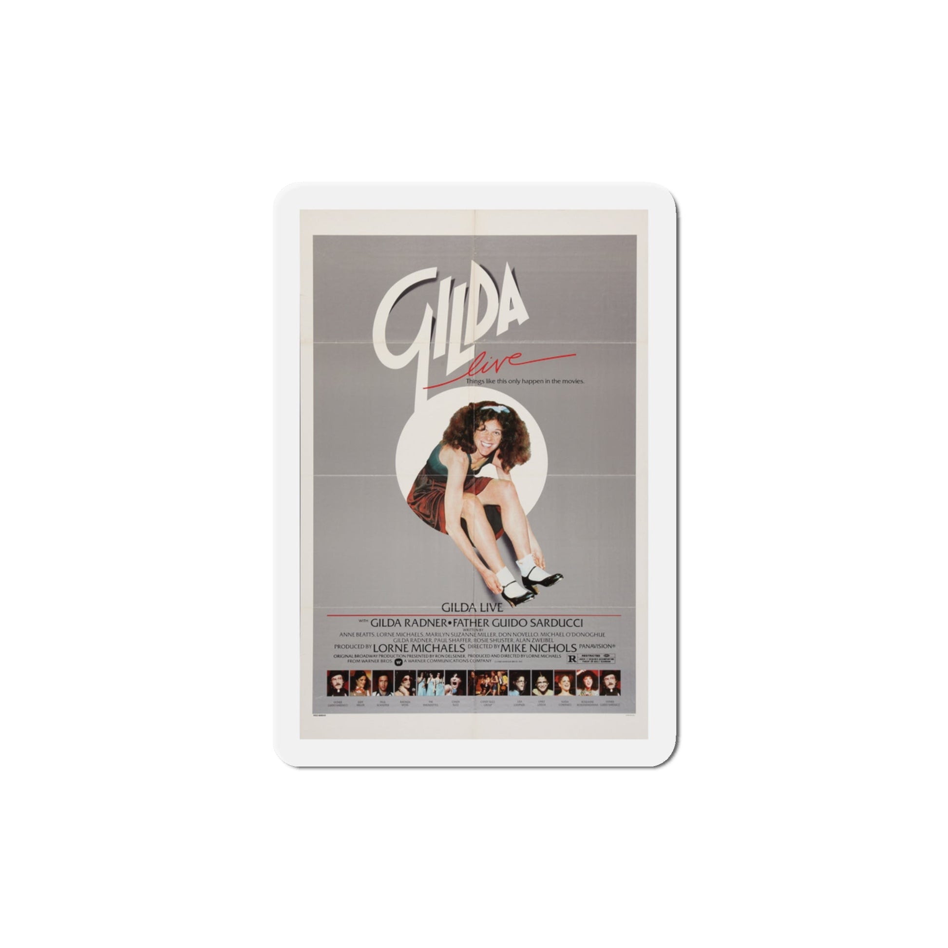 Gilda Live 1980 Movie Poster Die-Cut Magnet-3" x 3"-The Sticker Space