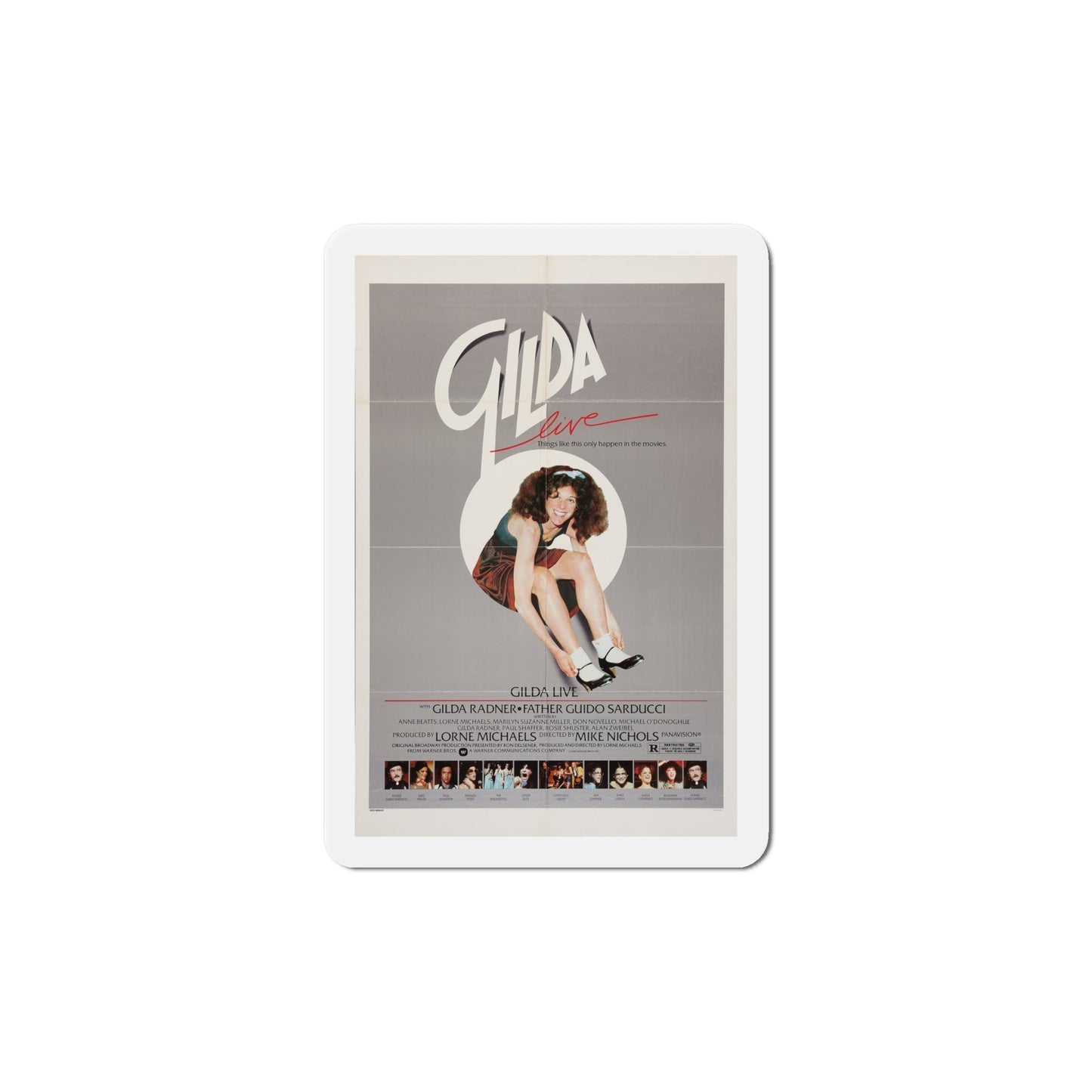 Gilda Live 1980 Movie Poster Die-Cut Magnet-6 × 6"-The Sticker Space