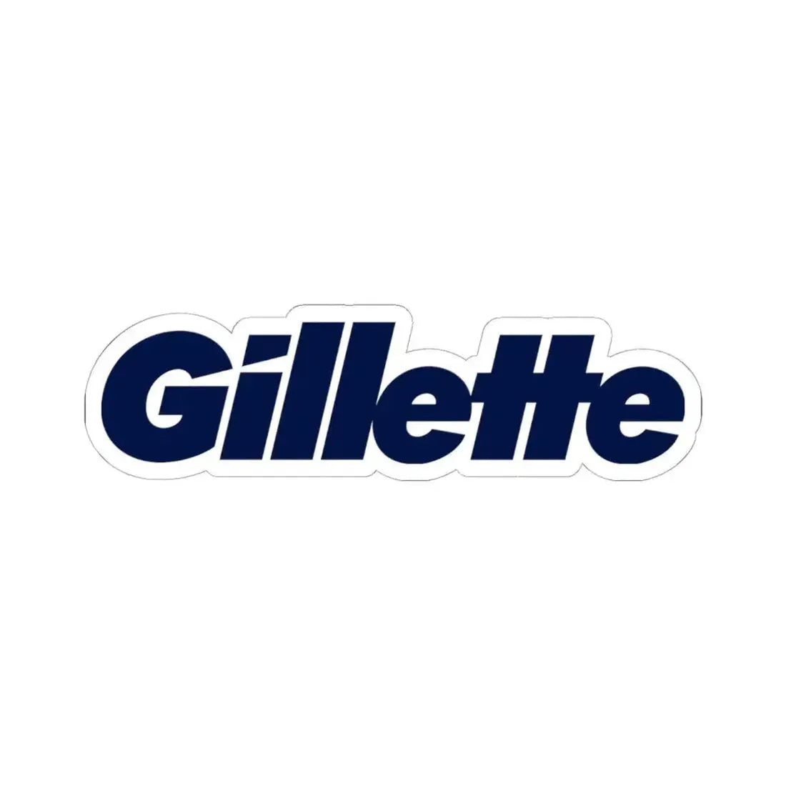 Gillette (new) (Logo) STICKER Vinyl Kiss-Cut Decal 6 Inch White - The Sticker Space