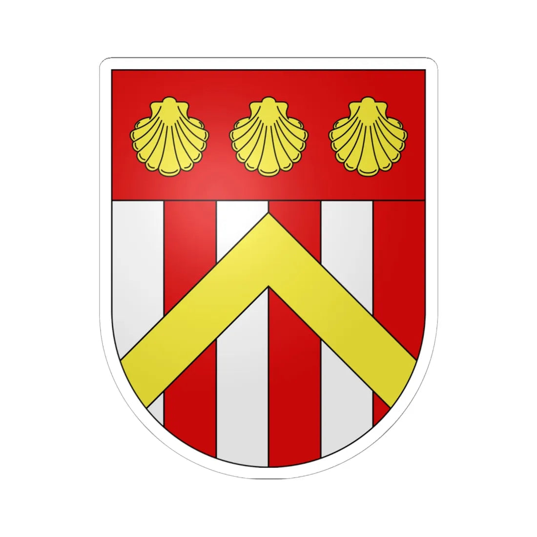 Gilly-coat of arms (Switzerland) (Coat of Arms) STICKER Vinyl Kiss-Cut Decal 6 Inch White - The Sticker Space