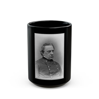 Gilman Marston, Head-And-Shoulders Portrait, Facing Right, In Uniform (U.S. Civil War) Black Coffee Mug-15oz-The Sticker Space