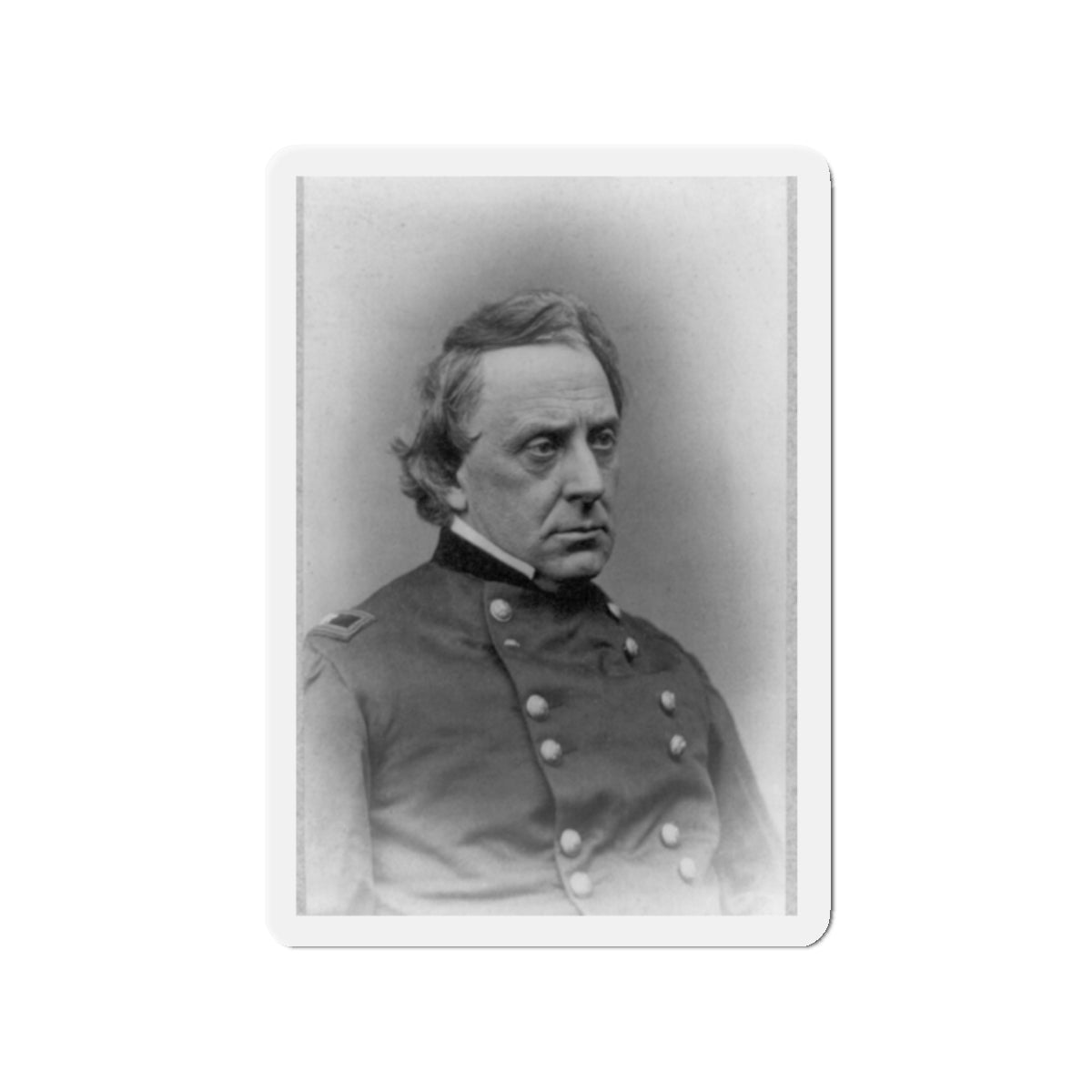 Gilman Marston, Head-And-Shoulders Portrait, Facing Right, In Uniform (U.S. Civil War) Refrigerator Magnet-2" x 2"-The Sticker Space