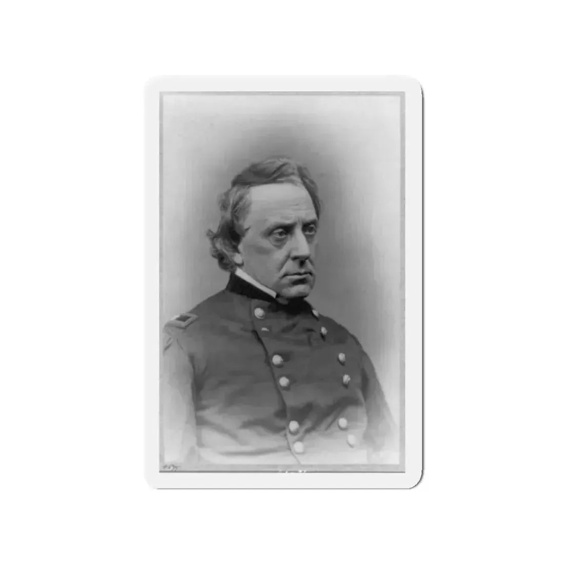 Gilman Marston, Head-And-Shoulders Portrait, Facing Right, In Uniform (U.S. Civil War) Refrigerator Magnet 3 Inch Die-Cut - The Sticker Space