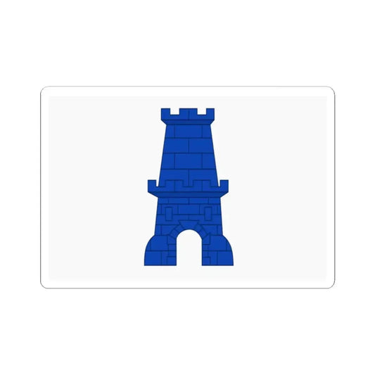 Gingelom vlag (Belgium) STICKER Vinyl Kiss-Cut Decal 2 Inch White - The Sticker Space