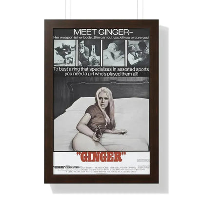 GINGER 1971 - Framed Movie Poster 16″ x 24″ Walnut - The Sticker Space