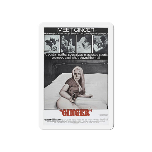 GINGER 1971 Movie Poster - Die-Cut Magnet-6 × 6"-The Sticker Space