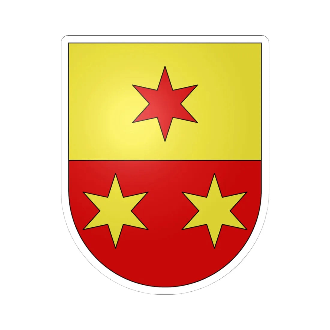 Giornico-coat of arms (Switzerland) (Coat of Arms) STICKER Vinyl Kiss-Cut Decal 4 Inch White - The Sticker Space