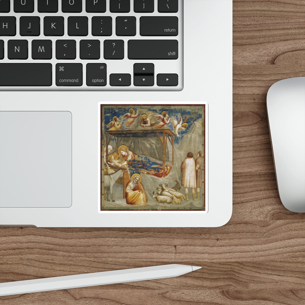 GIOTTO di Bondone - 1.Birth of Jesus (Artwork) STICKER Vinyl Die-Cut Decal-The Sticker Space