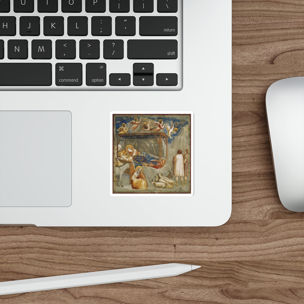 GIOTTO di Bondone - 1.Birth of Jesus (Artwork) STICKER Vinyl Die-Cut Decal-The Sticker Space