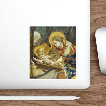 GIOTTO di Bondone - 1.Birth of Jesus (detail) (Artwork) STICKER Vinyl Die-Cut Decal-The Sticker Space