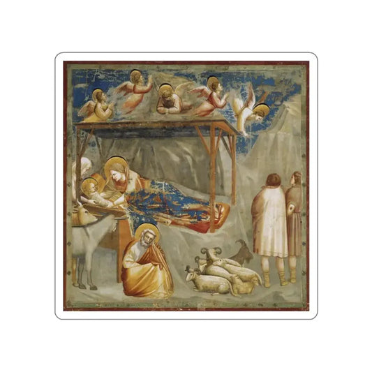 GIOTTO di Bondone - 1.Birth of Jesus (Artwork) STICKER Vinyl Die-Cut Decal White Die-Cut 2 Inch - The Sticker Space