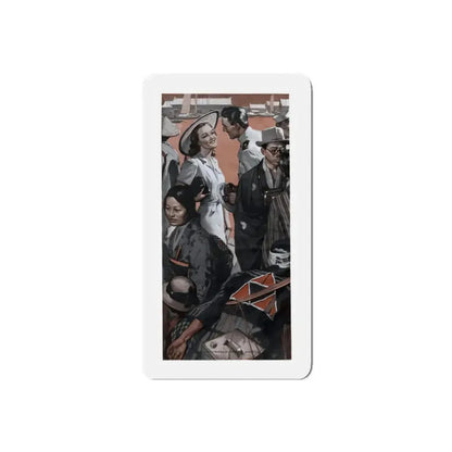 Girl From Tokyo, Cosmopolitan, June 1939 (Magazine Illustration) Refrigerator Magnet 5 Inch Die-Cut - The Sticker Space