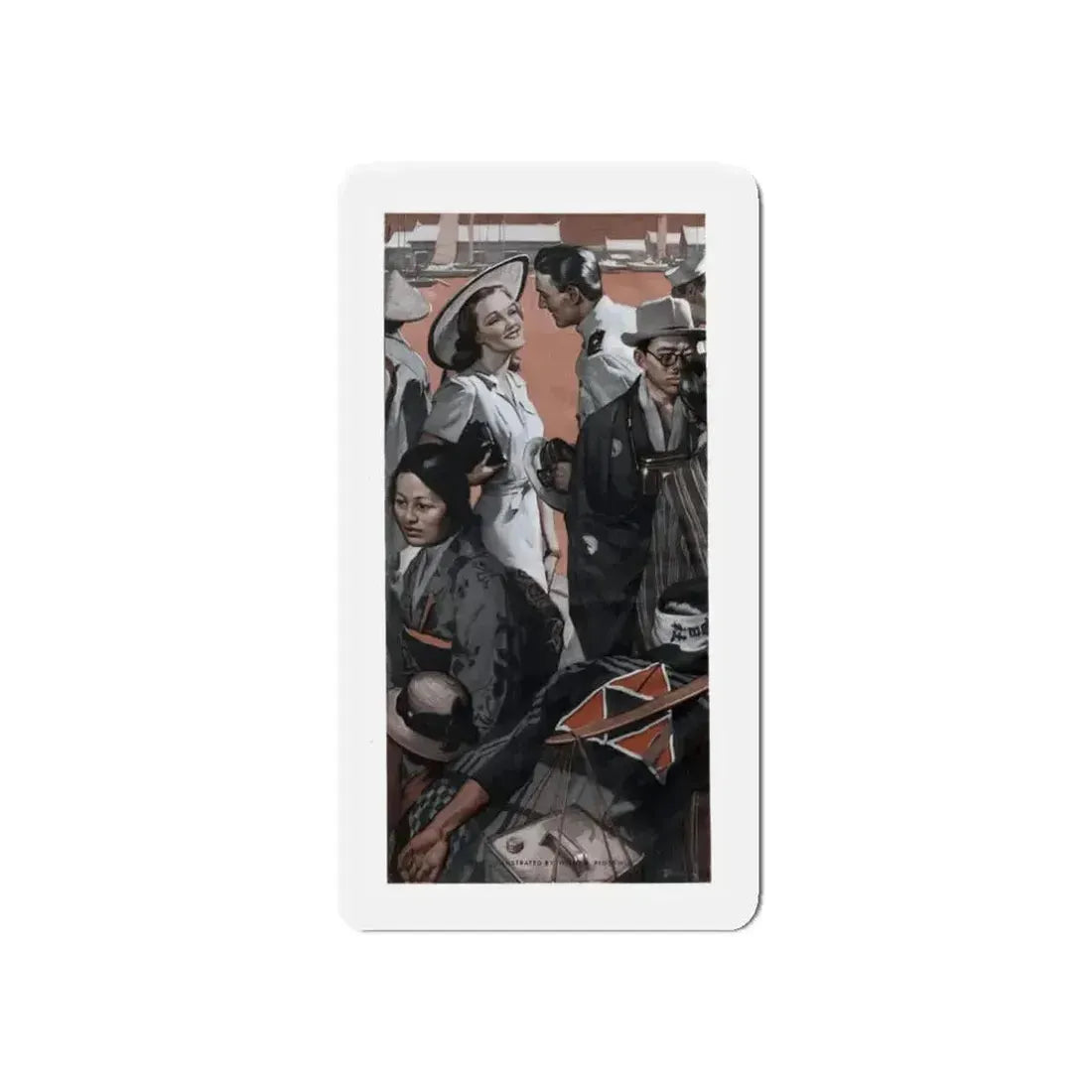 Girl From Tokyo, Cosmopolitan, June 1939 (Magazine Illustration) Refrigerator Magnet - The Sticker Space