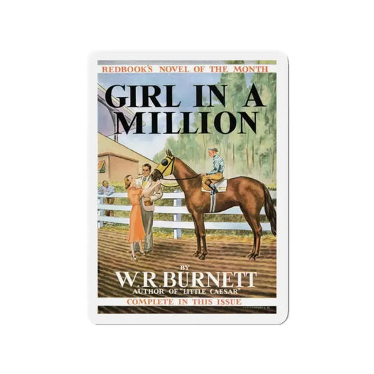 Girl In A Million, Rebook, January 1938 (Magazine Illustration) Refrigerator Magnet 2 Inch Die-Cut - The Sticker Space