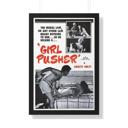 GIRL PUSHER 1968 - Framed Movie Poster - The Sticker Space