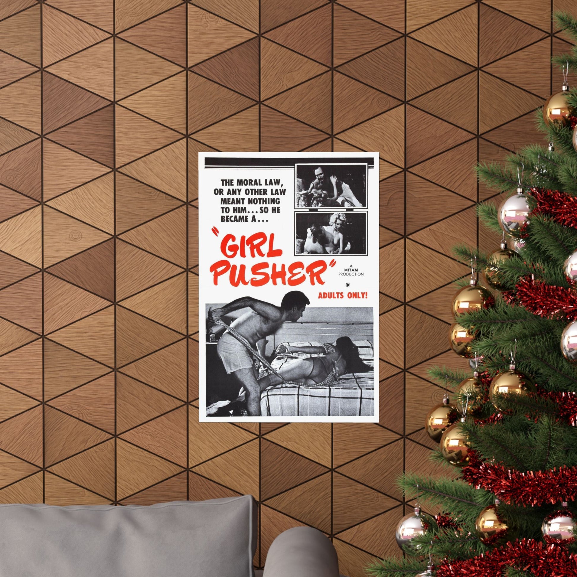 GIRL PUSHER 1968 - Paper Movie Poster-The Sticker Space