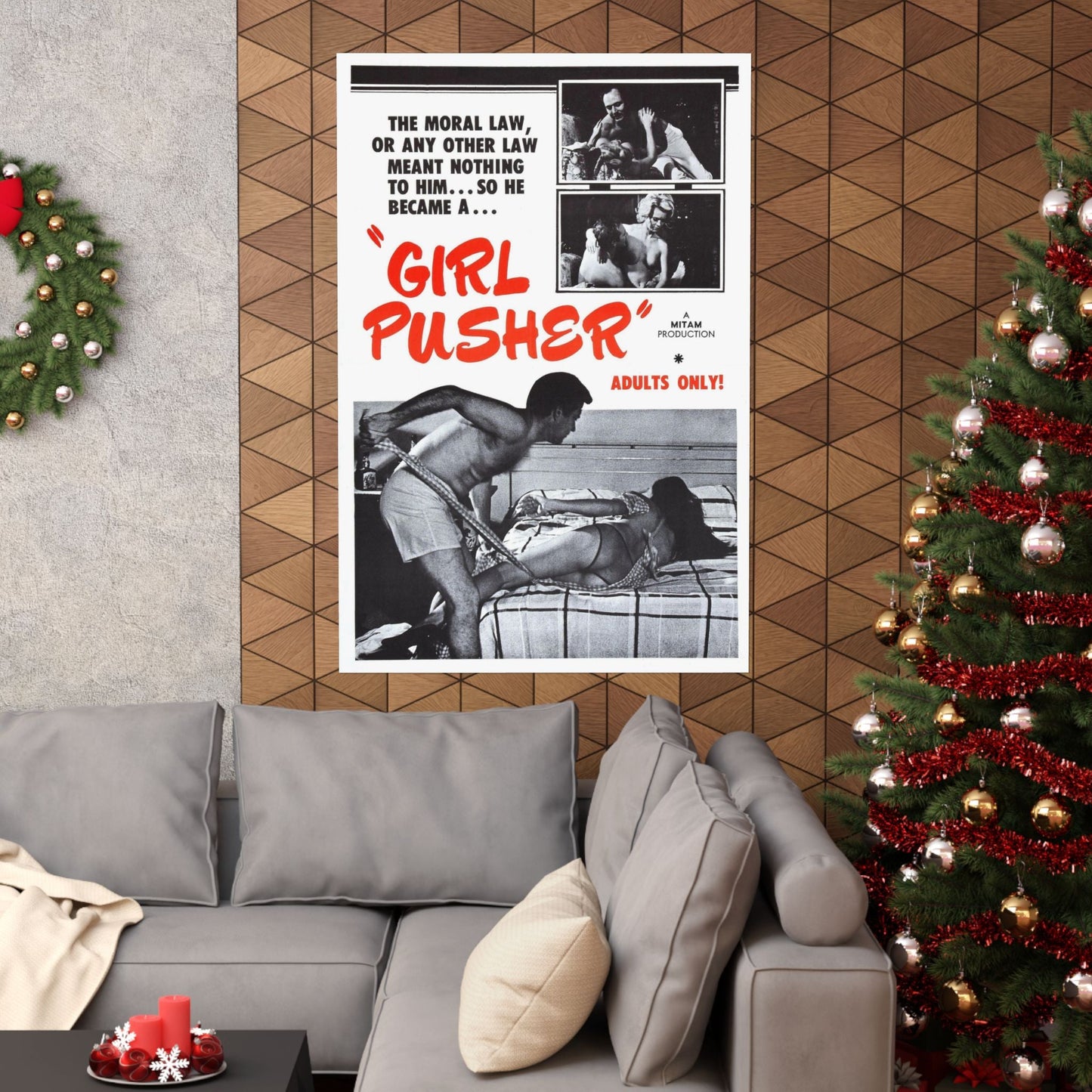 GIRL PUSHER 1968 - Paper Movie Poster-The Sticker Space