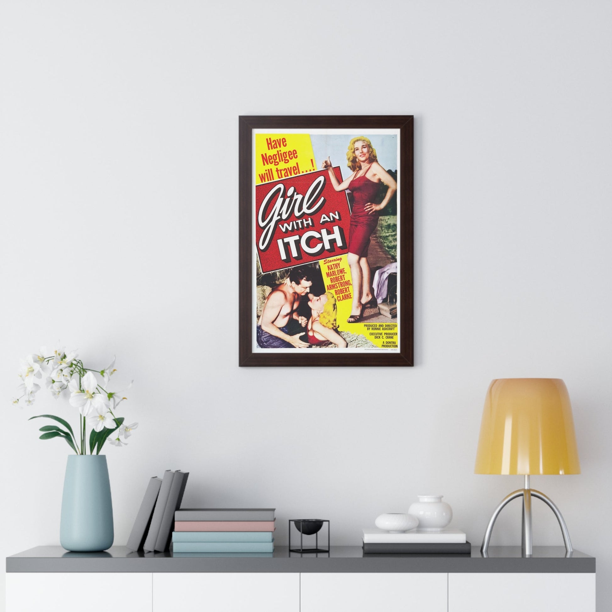 GIRL WITH AN ITCH 1958 - Framed Movie Poster-The Sticker Space