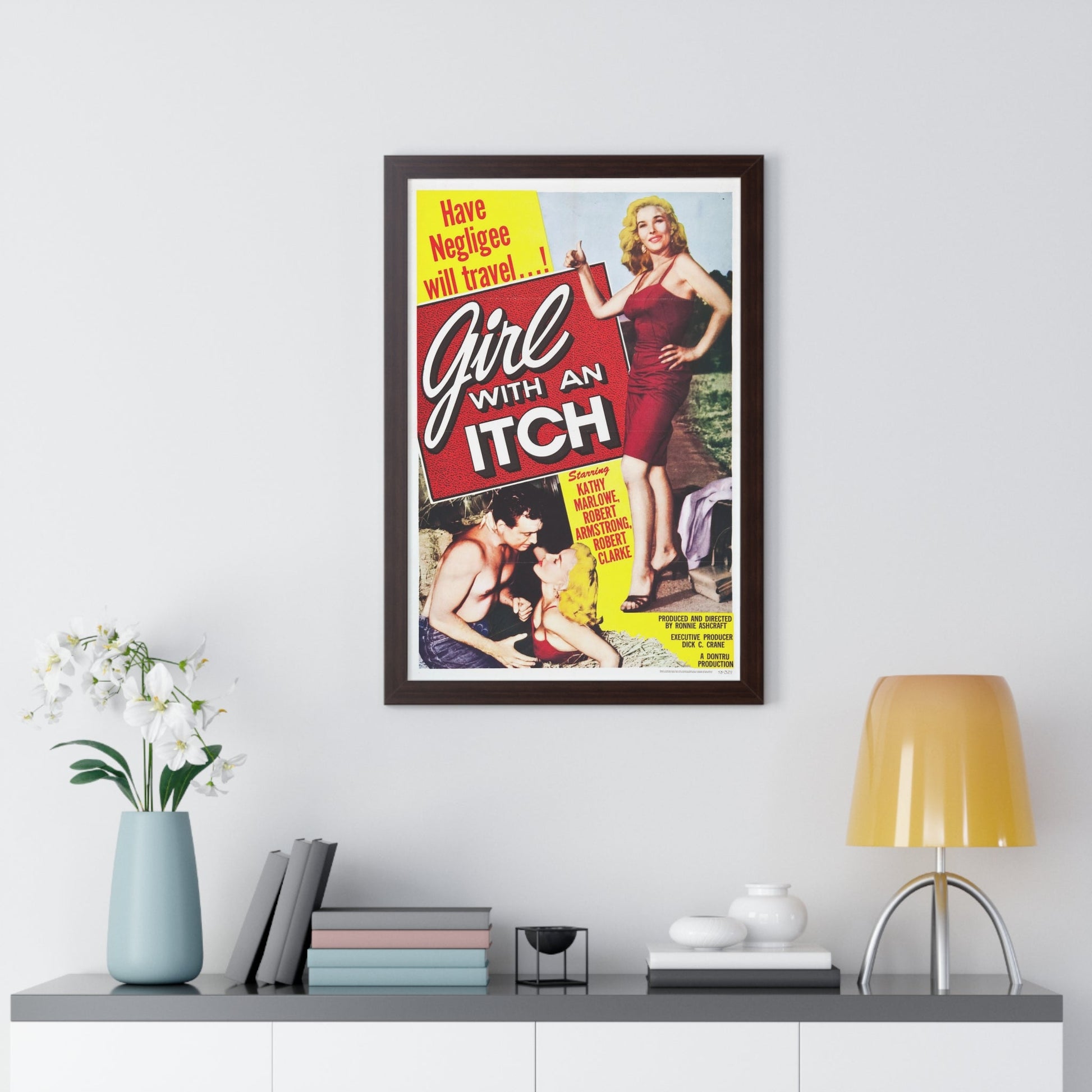 GIRL WITH AN ITCH 1958 - Framed Movie Poster-The Sticker Space