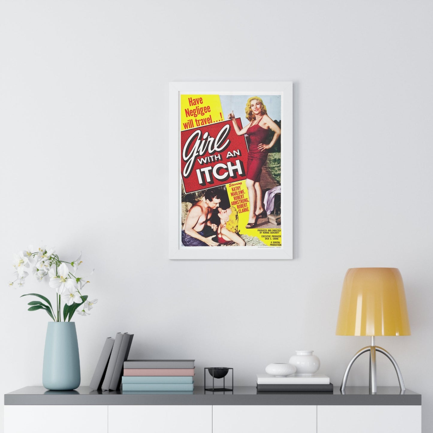 GIRL WITH AN ITCH 1958 - Framed Movie Poster-The Sticker Space