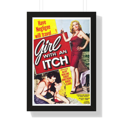 GIRL WITH AN ITCH 1958 - Framed Movie Poster-16″ x 24″-The Sticker Space