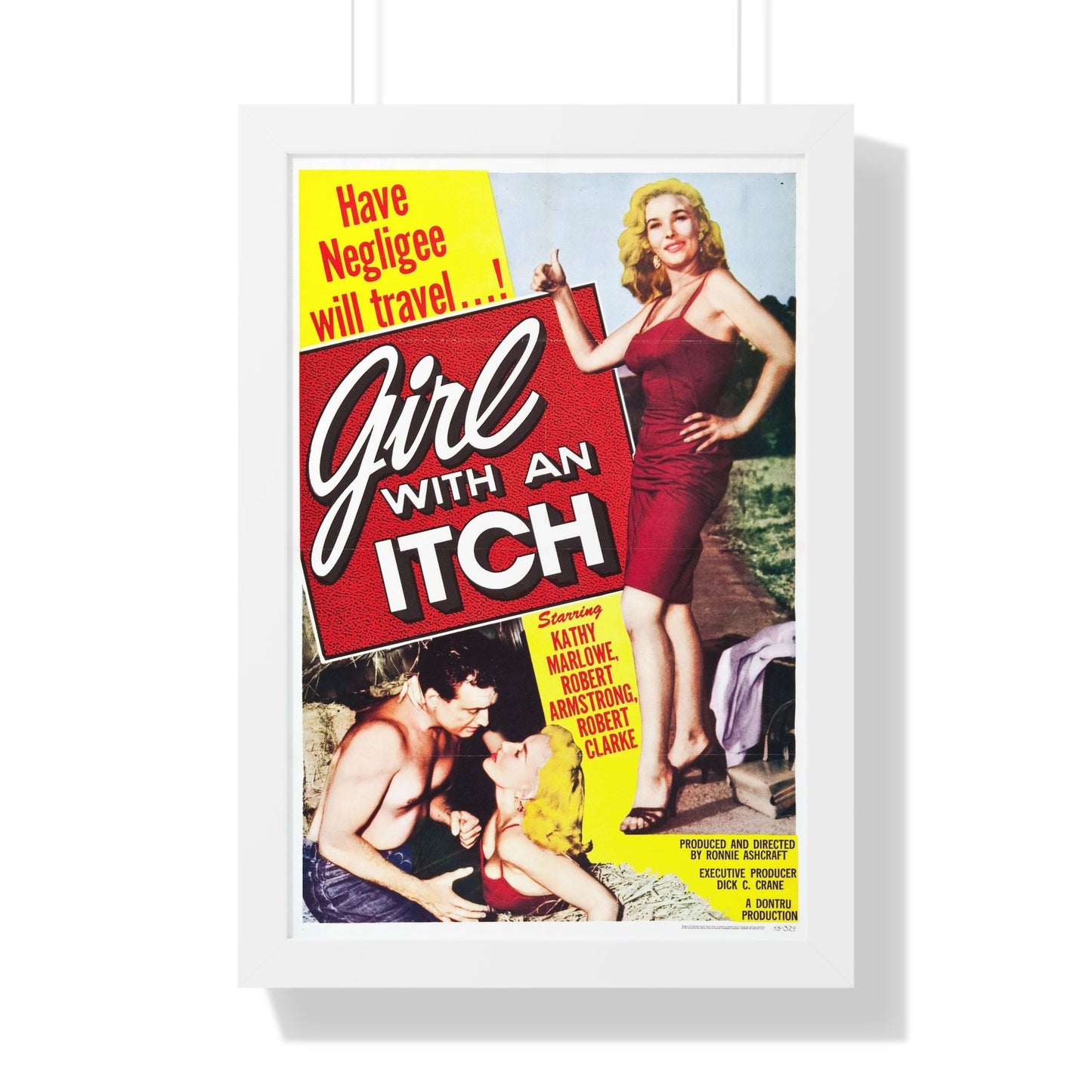 GIRL WITH AN ITCH 1958 - Framed Movie Poster-16″ x 24″-The Sticker Space