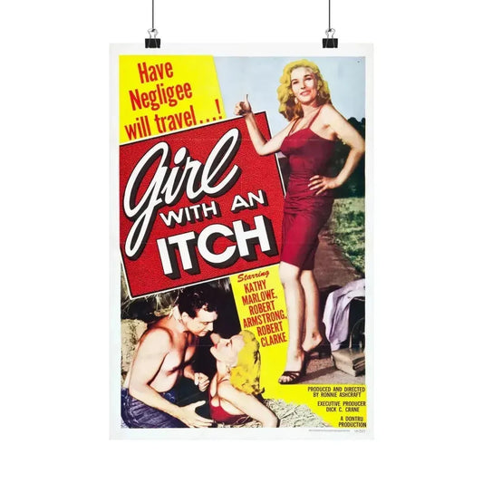 GIRL WITH AN ITCH 1958 - Paper Movie Poster 12″ x 18″ Matte - The Sticker Space