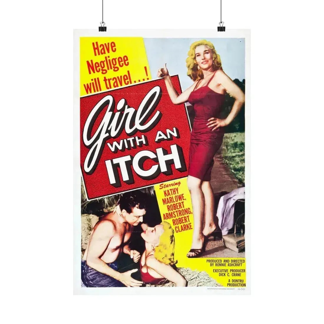 GIRL WITH AN ITCH 1958 - Paper Movie Poster 16″ x 24″ Matte - The Sticker Space