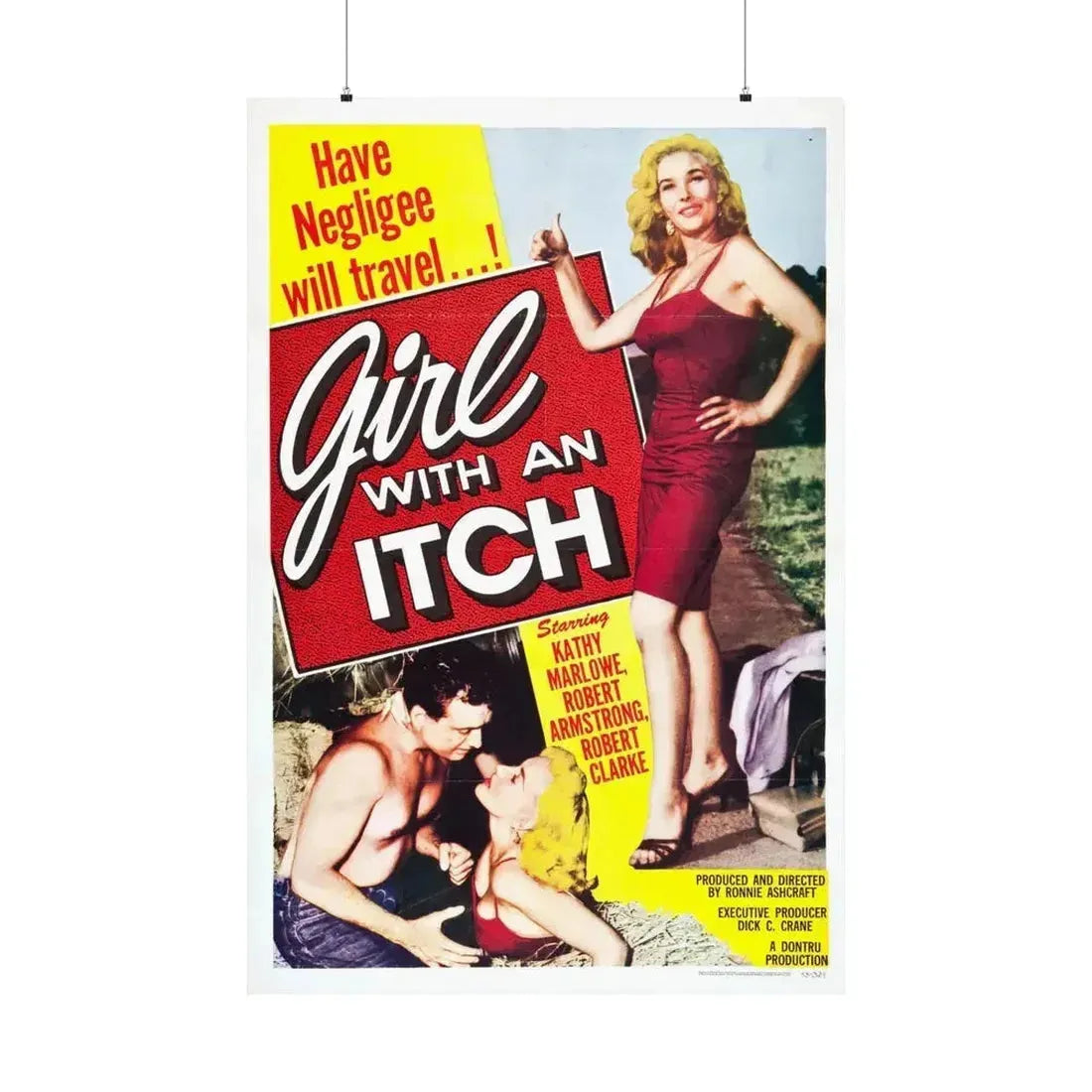 GIRL WITH AN ITCH 1958 - Paper Movie Poster 36" x 54" Matte - The Sticker Space
